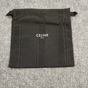 Celine Dust Bag Drawstring Top Black Travel Laundry Bag Moire Heavyweight
